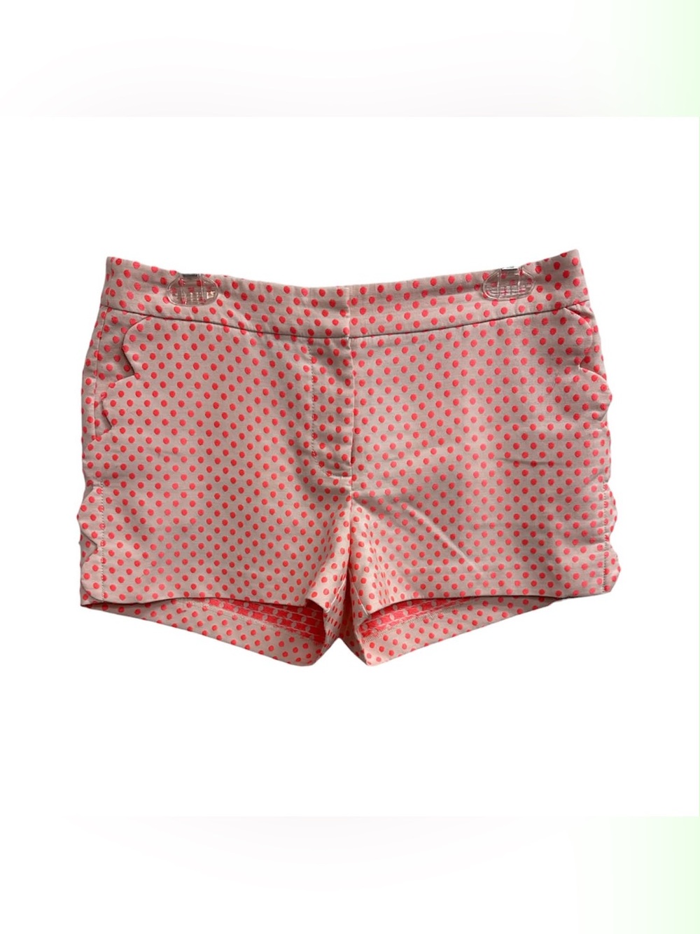 J. Crew Pink Shorts with Red Polka Dots Size S
